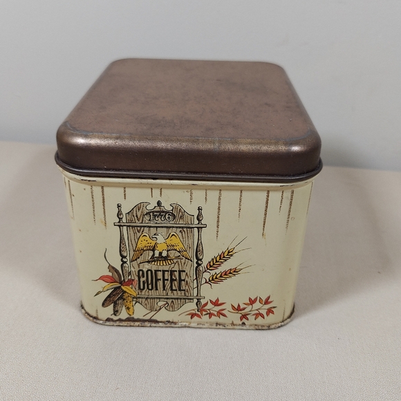 Cheinco Tin Canisters Labeled Flour Sugar Coffee Tea Bicentennial Set 1776 Eagle - Picture 15 of 16